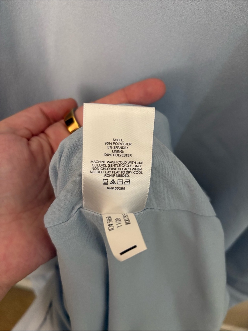 Express Classic Sleeveless Dress in Powder Blue - Picture 5 of 5